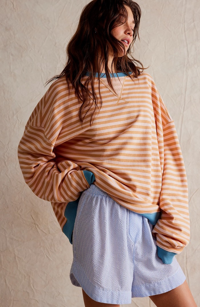 Μάνα | Ριγέ Oversize Πουλόβερ