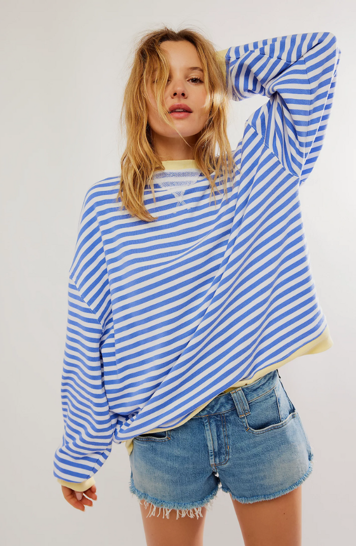 Μάνα | Ριγέ Oversize Πουλόβερ