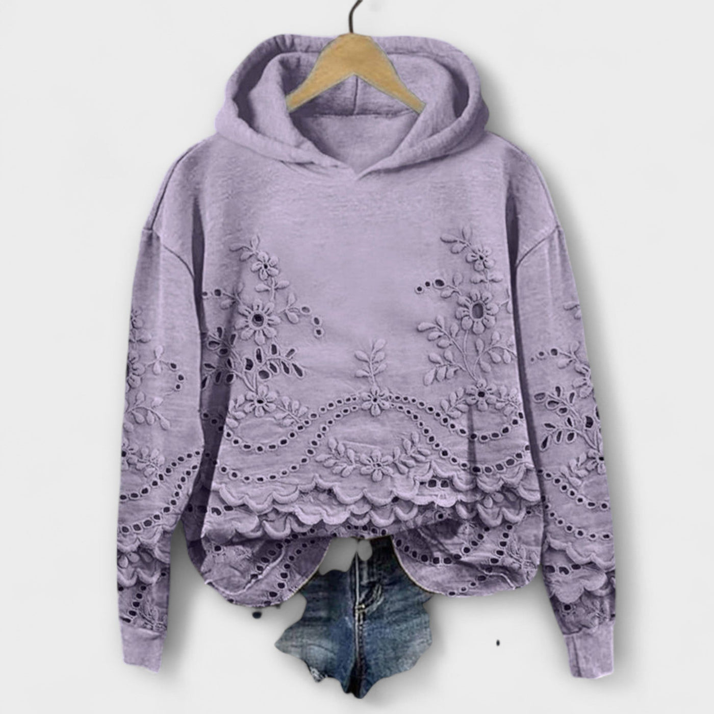 Grace – Vintage Hoodie με λουλουδάτο σχέδιο