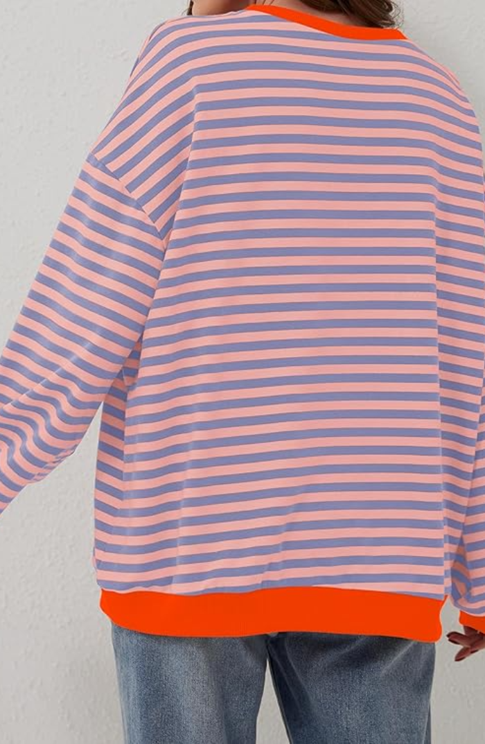Μάνα | Ριγέ Oversize Πουλόβερ