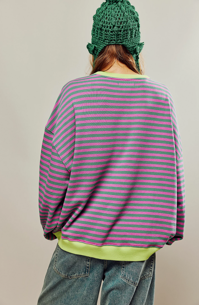 Μάνα | Ριγέ Oversize Πουλόβερ