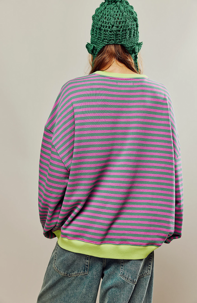 Μάνα | Ριγέ Oversize Πουλόβερ