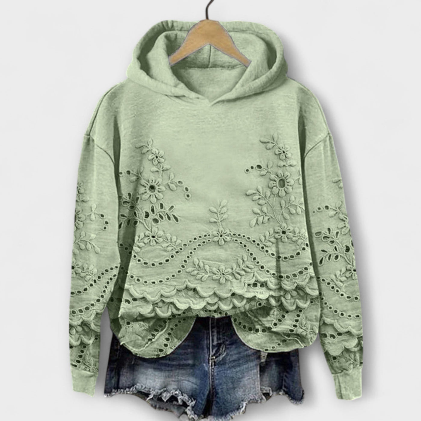 Grace – Vintage Hoodie με λουλουδάτο σχέδιο